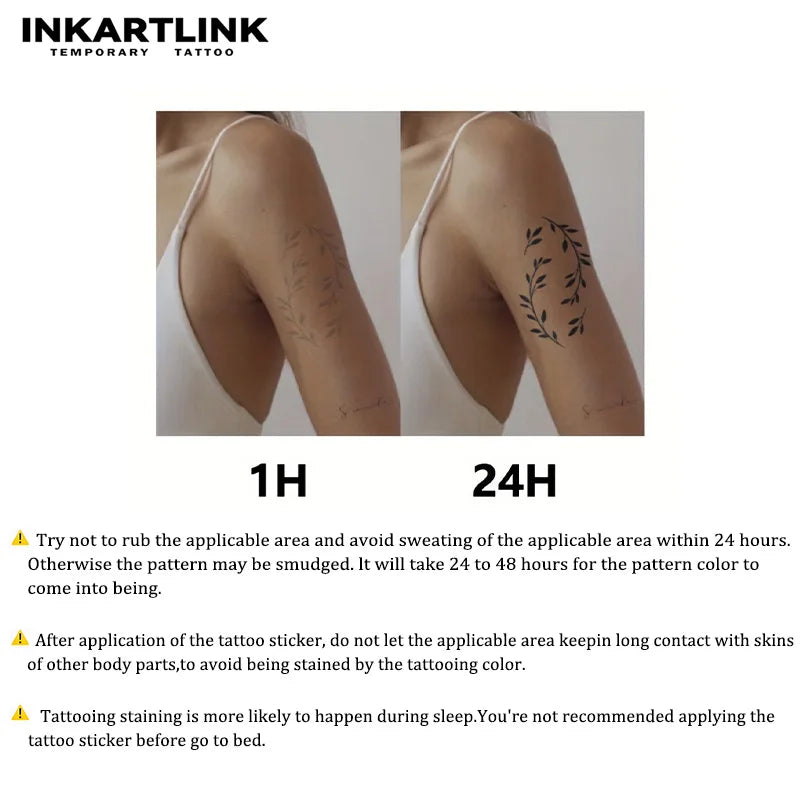 Simple Line Pattern Temporary Tattoo ✨🖤