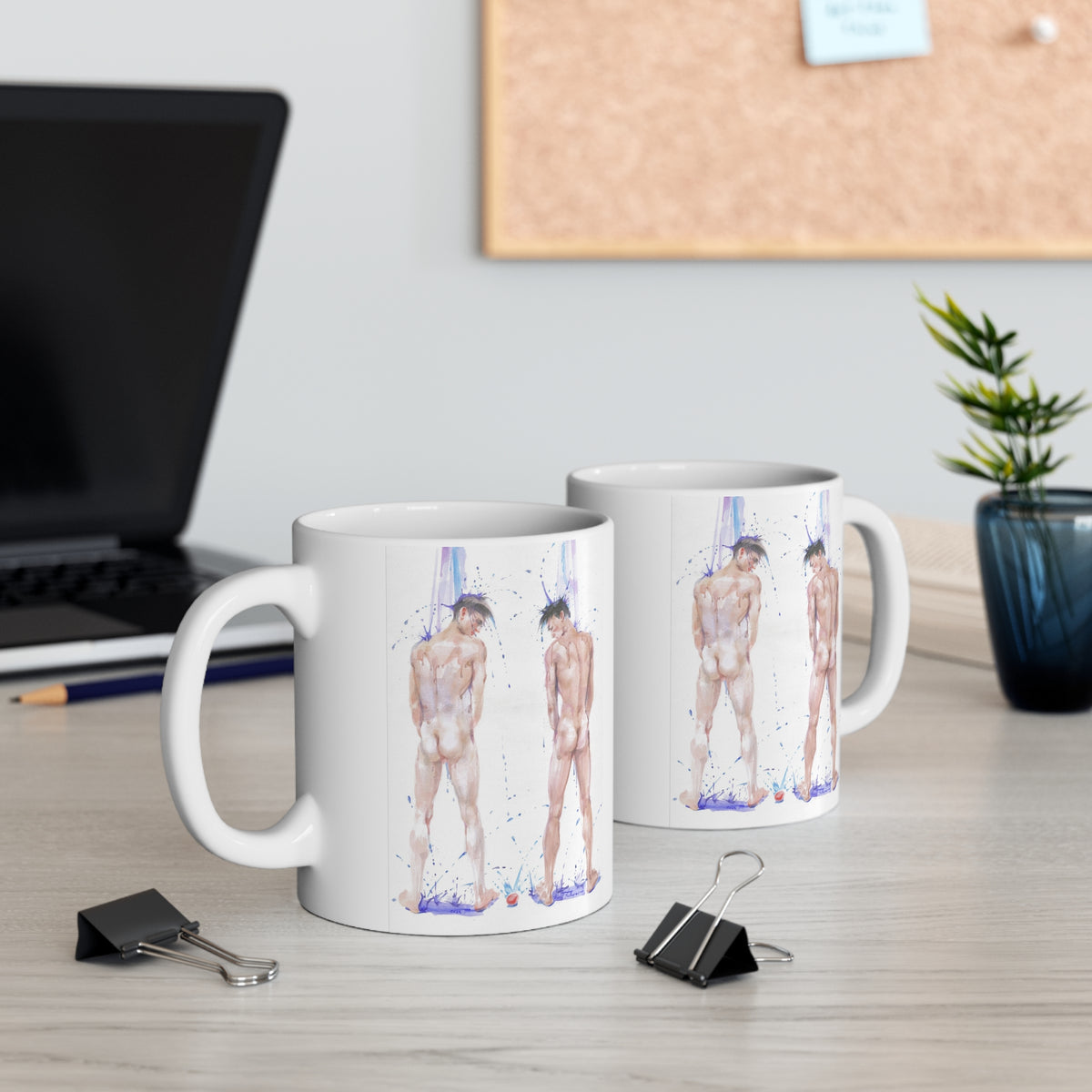 Dual Shower – Art Study – Ceramic Mug 11oz