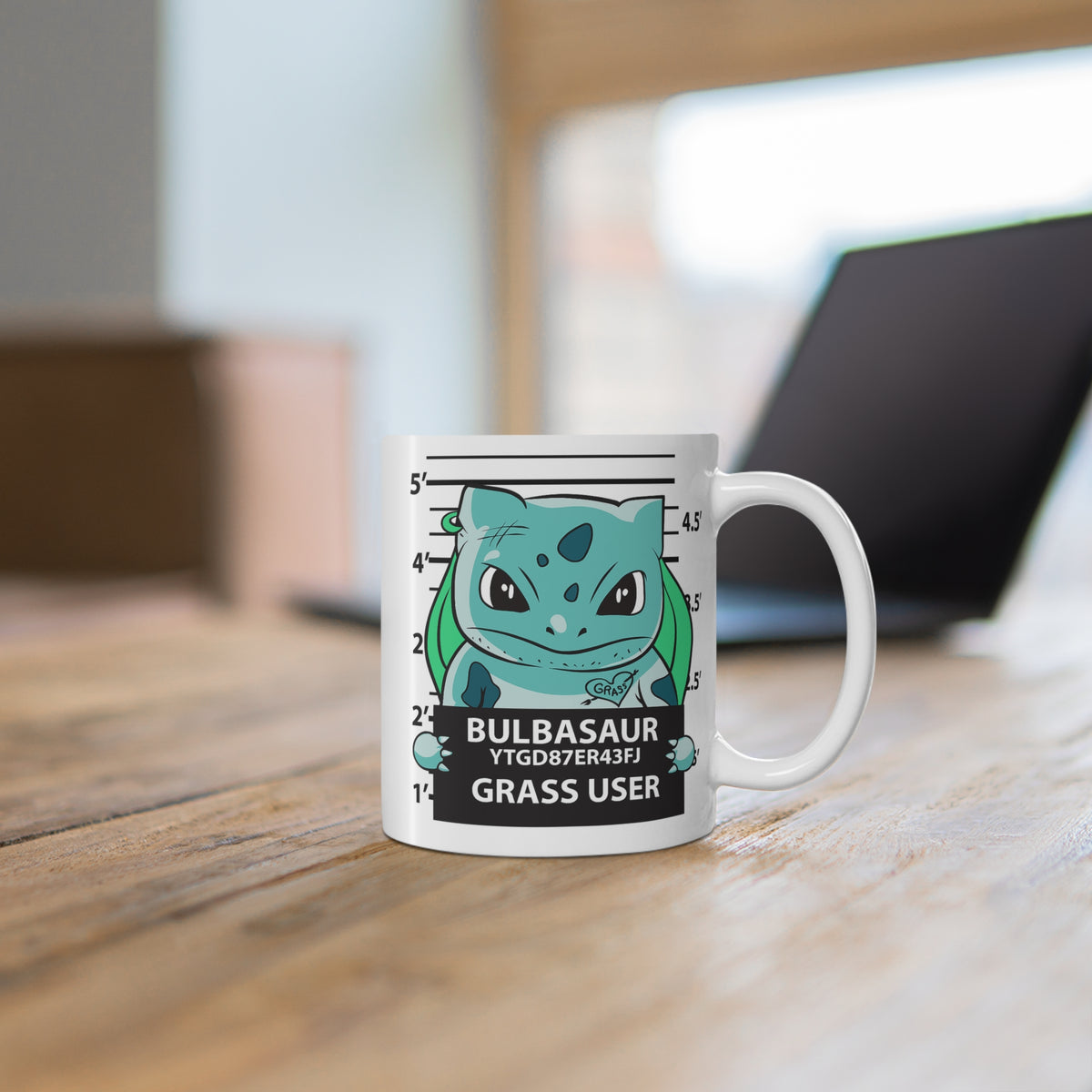 Bulbasaur Mug | Mug with Bulbasaur Mugshot, Grass-Type Pokémon Design
