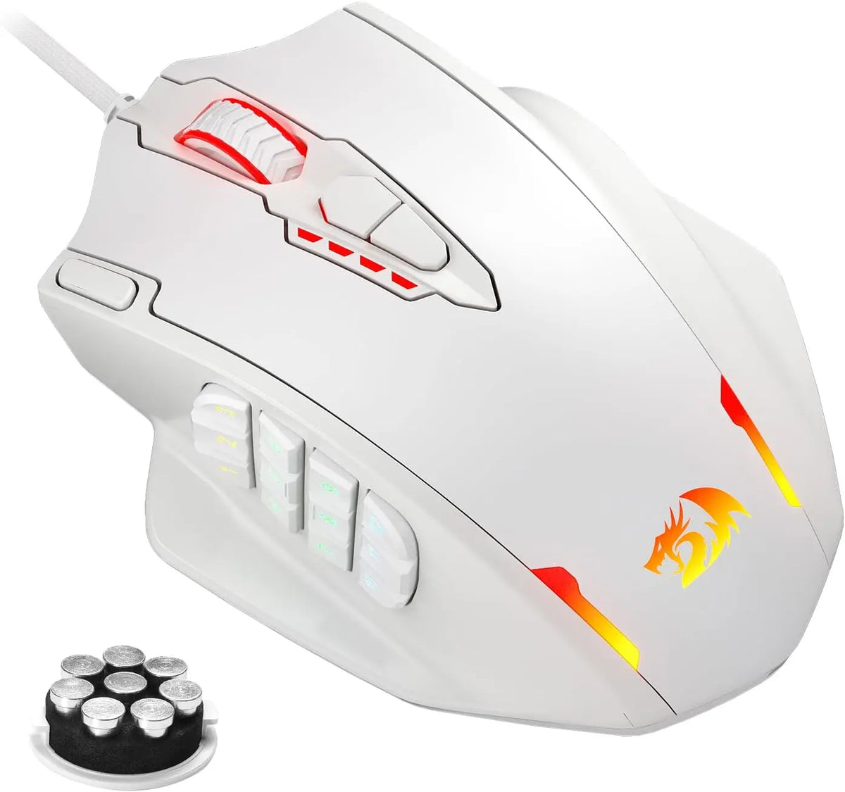 Redragon M908 RGB Gaming Mouse – 18 Programmable Buttons, 12400 DPI