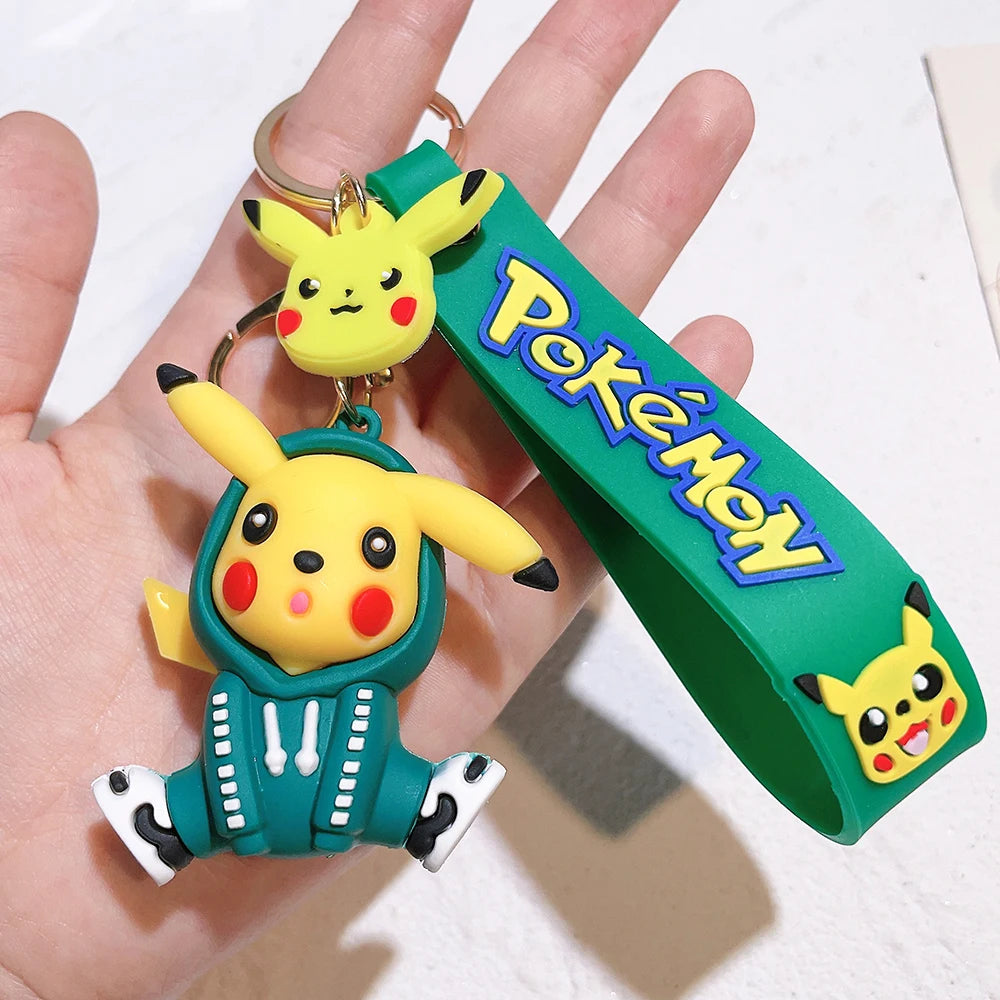 Pokémon Keychain 2025 – Pikachu, Psyduck, Gengar & More Cartoon Figures 🎒✨