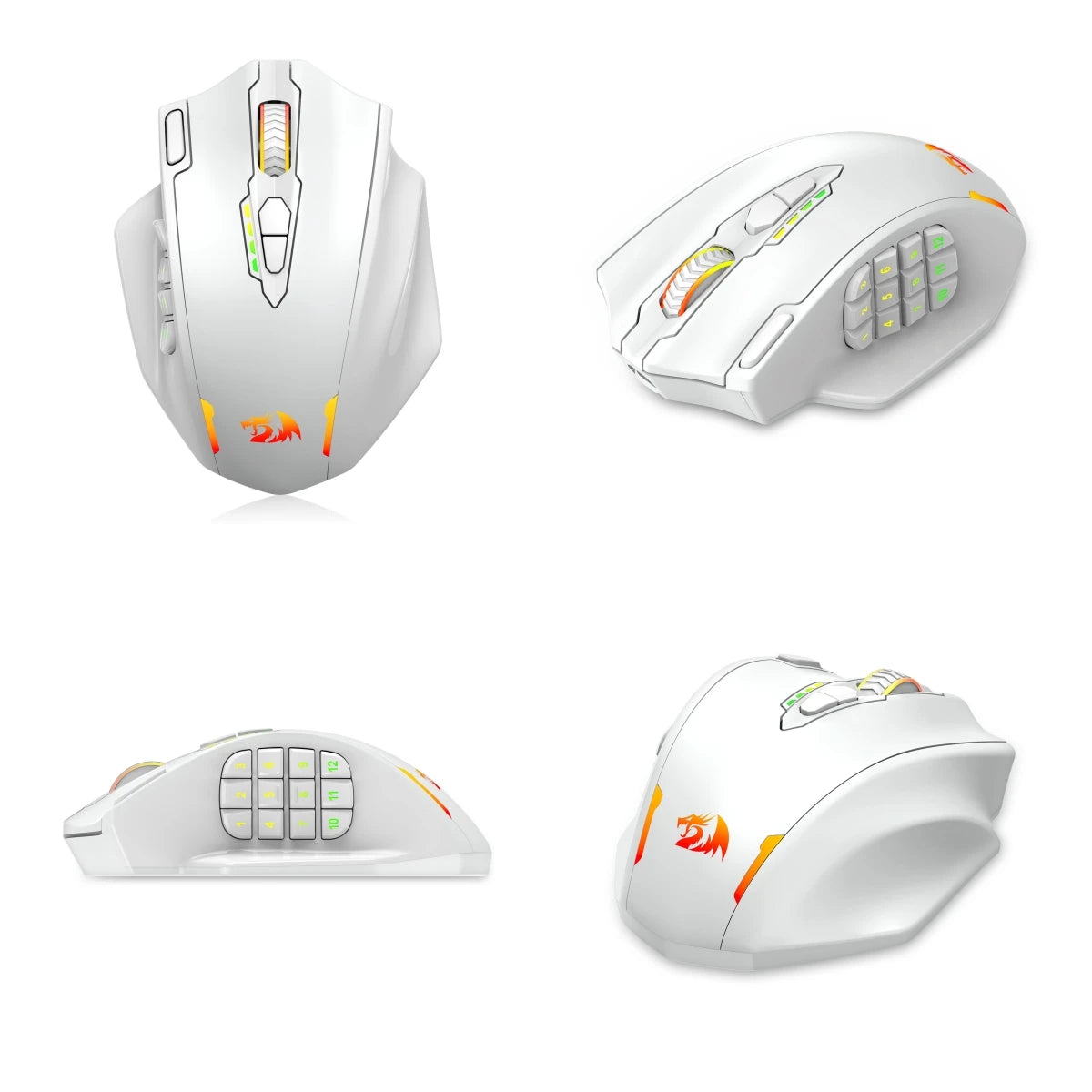 Redragon M913 Impact Elite Wireless/Wired Gaming Mouse – 16 Programmable Buttons, 16000 DPI