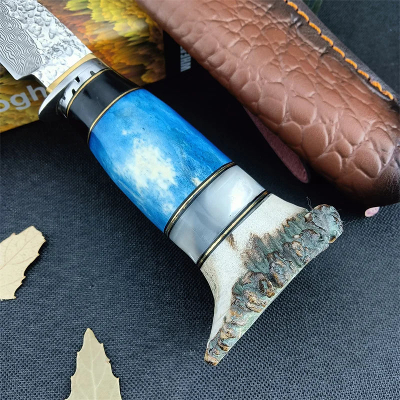 Croissant Damascus Knife – Artisan Steel Blade