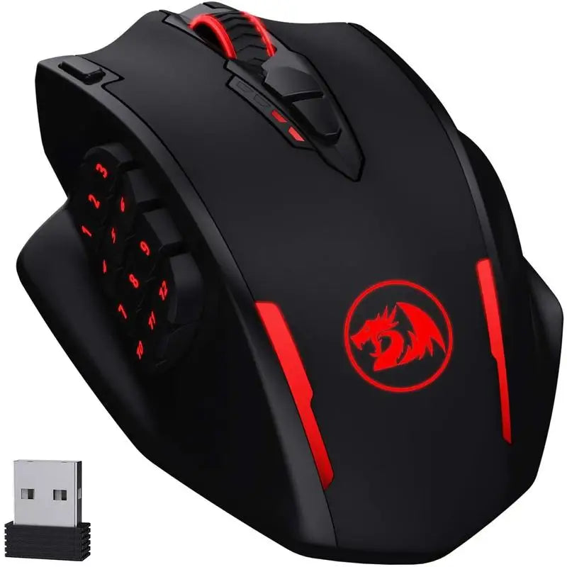 Redragon M913 Impact Elite Wireless/Wired Gaming Mouse – 16 Programmable Buttons, 16000 DPI