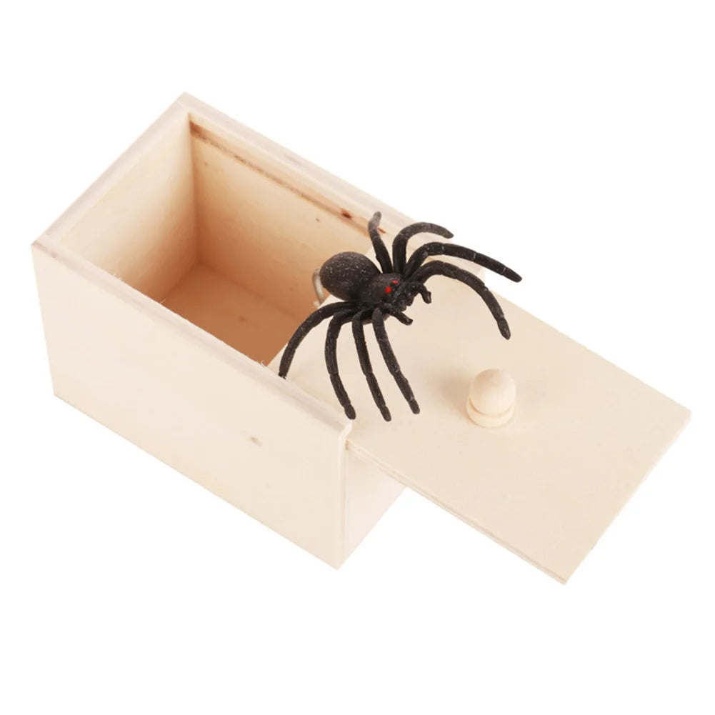 Trick Spider Wooden Scare Box – 1-10 PCS | Funny Hidden Prank Toy 🕷️🎁