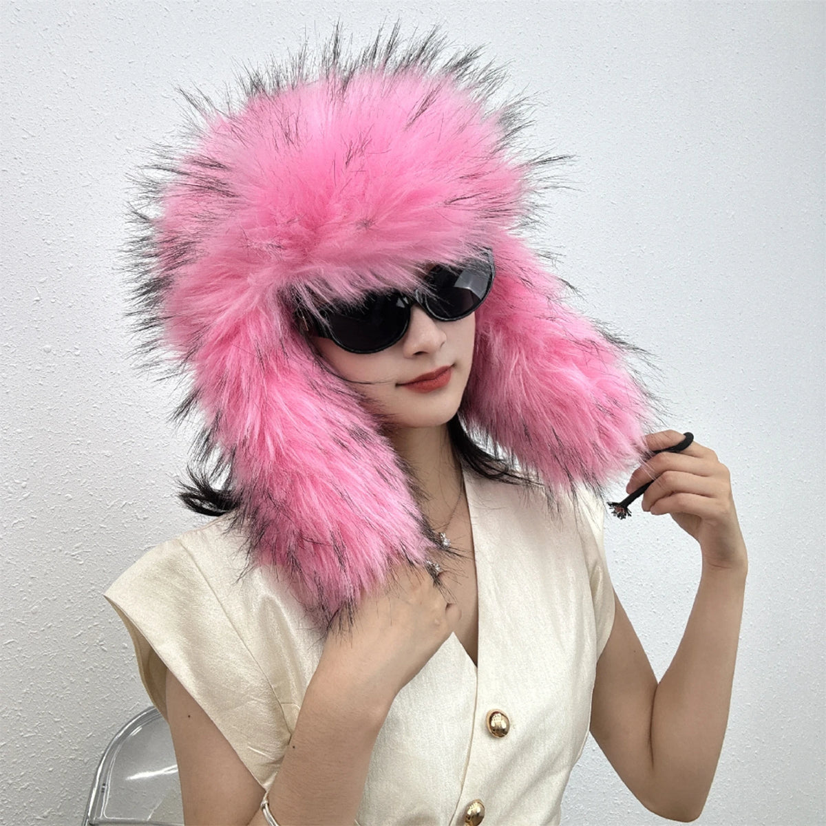 Men Women Viking Fur Trapper Hat