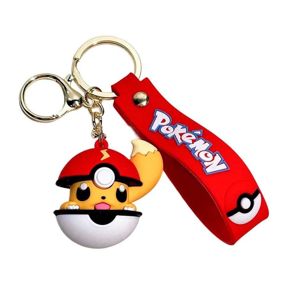 Pokémon Keychain 2025 – Pikachu, Psyduck, Gengar & More Cartoon Figures 🎒✨