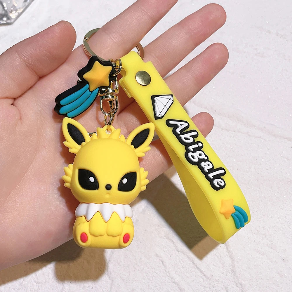 Pokémon Keychain 2025 – Pikachu, Psyduck, Gengar & More Cartoon Figures 🎒✨