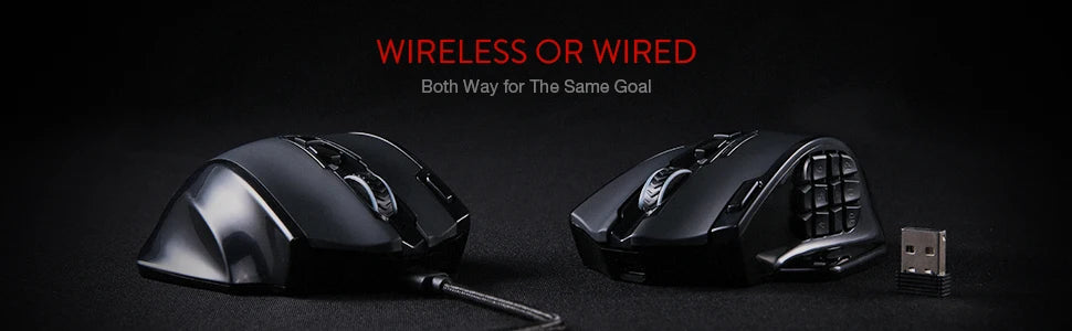 Redragon M913 Impact Elite Wireless/Wired Gaming Mouse – 16 Programmable Buttons, 16000 DPI