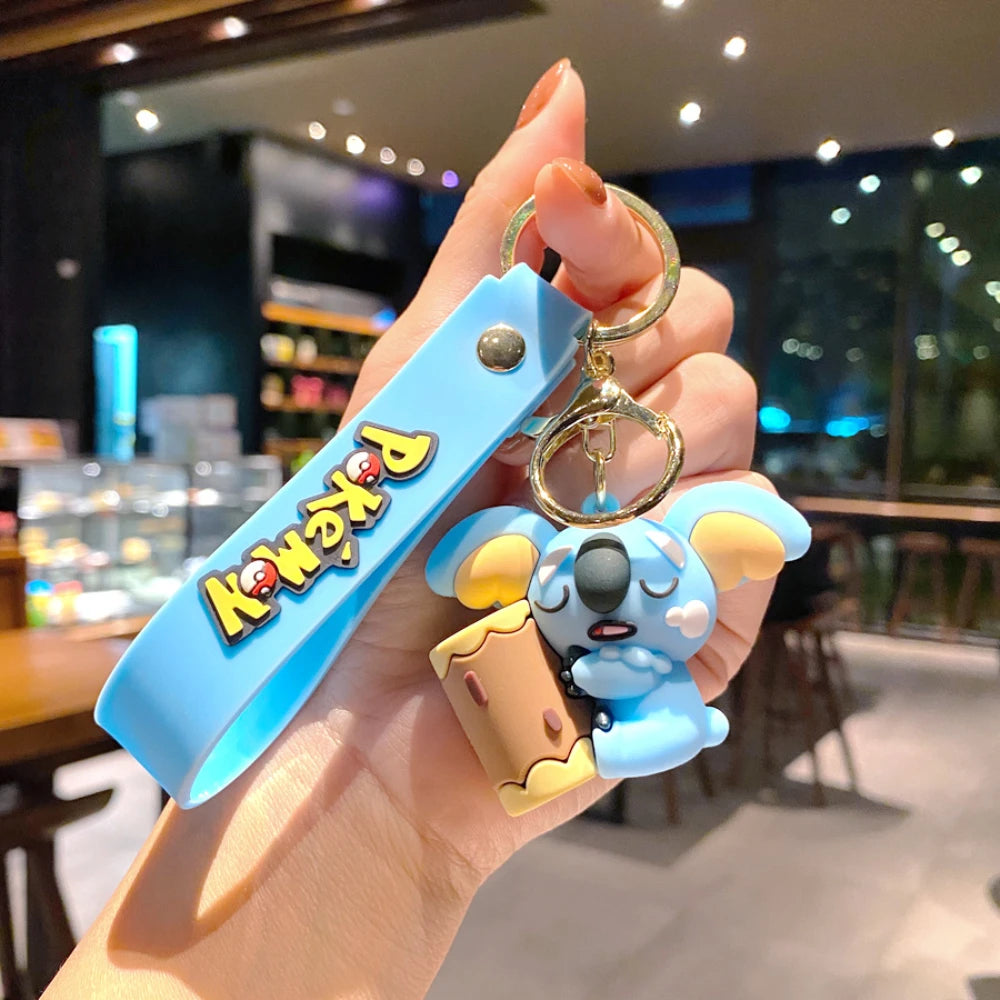 Pokémon Keychain 2025 – Pikachu, Psyduck, Gengar & More Cartoon Figures 🎒✨
