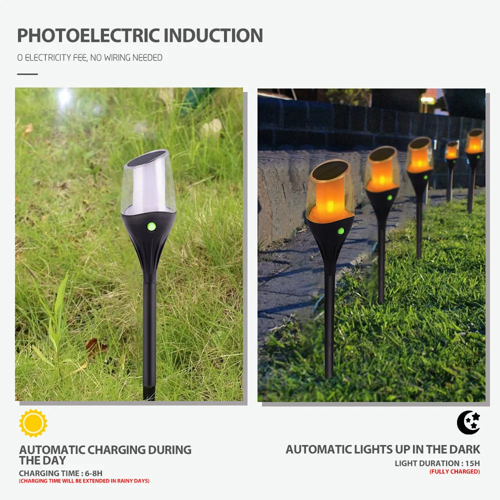 Luxury Solar Garden Lamp LED Waterproof Outdoor Path Light