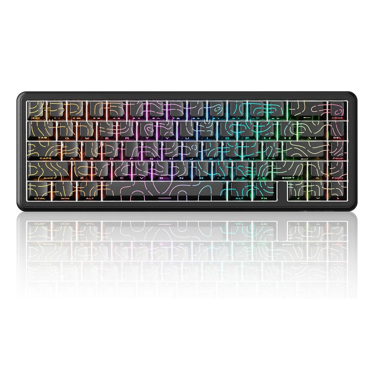 ATTACK SHARK X65 HE Wired 65% Mechanical Gaming Keyboard – Magnetic Hall Effect Switch, Hot-Swap, RGB Backlit