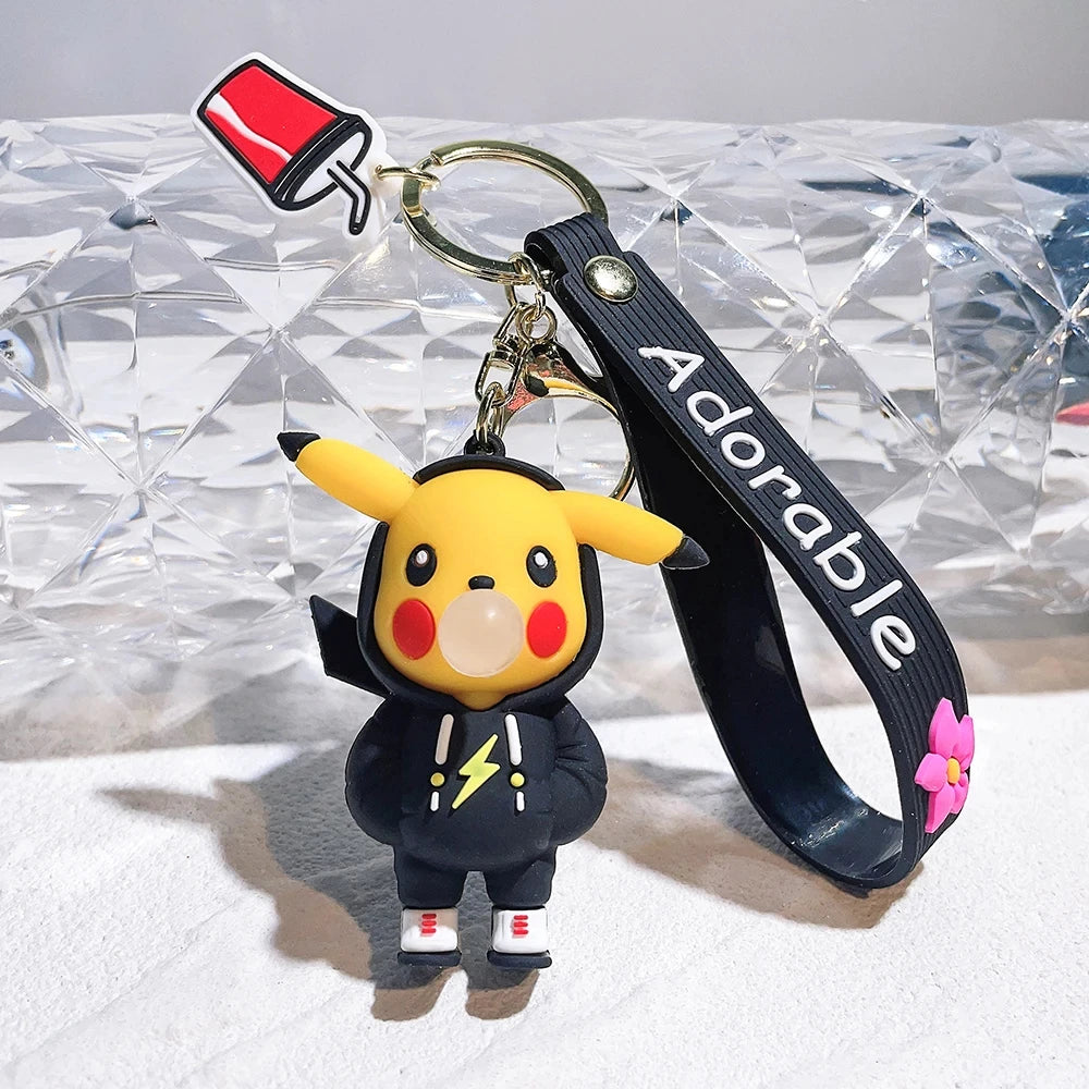 Pokémon Keychain 2025 – Pikachu, Psyduck, Gengar & More Cartoon Figures 🎒✨