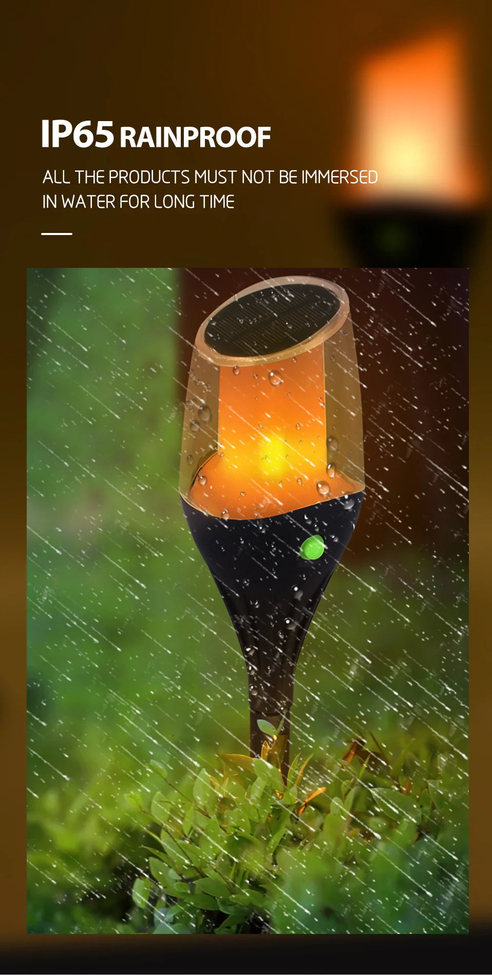 Luxury Solar Garden Lamp LED Waterproof Outdoor Path Light