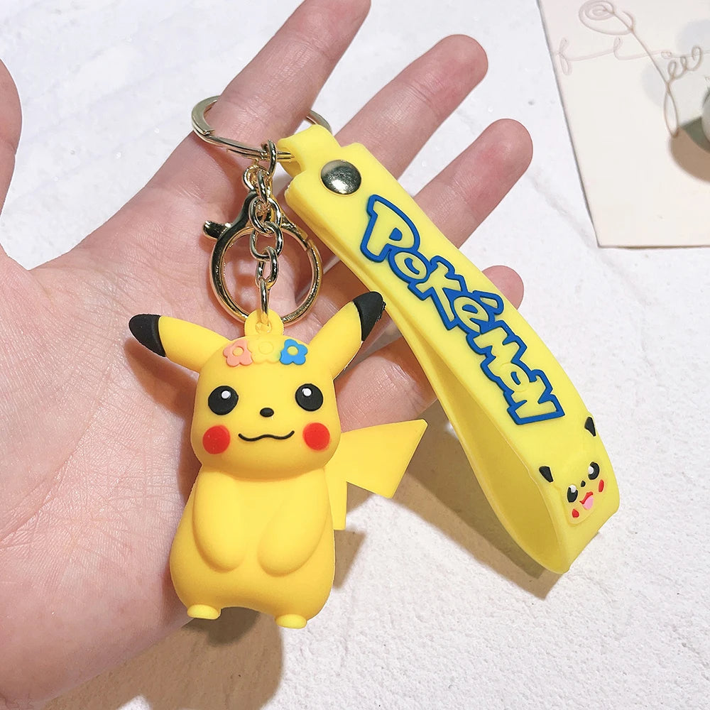 Pokémon Keychain 2025 – Pikachu, Psyduck, Gengar & More Cartoon Figures 🎒✨