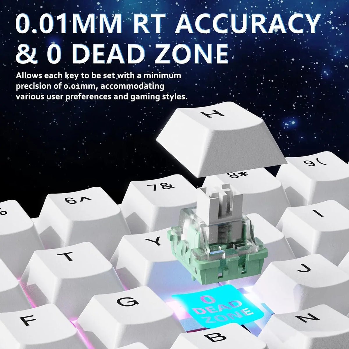 ATTACK SHARK X65 HE Wired 65% Mechanical Gaming Keyboard – Magnetic Hall Effect Switch, Hot-Swap, RGB Backlit