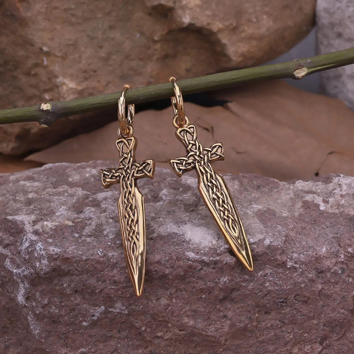 Viking Sword Earrings | 316L Steel | Symbol of Strength and Courage