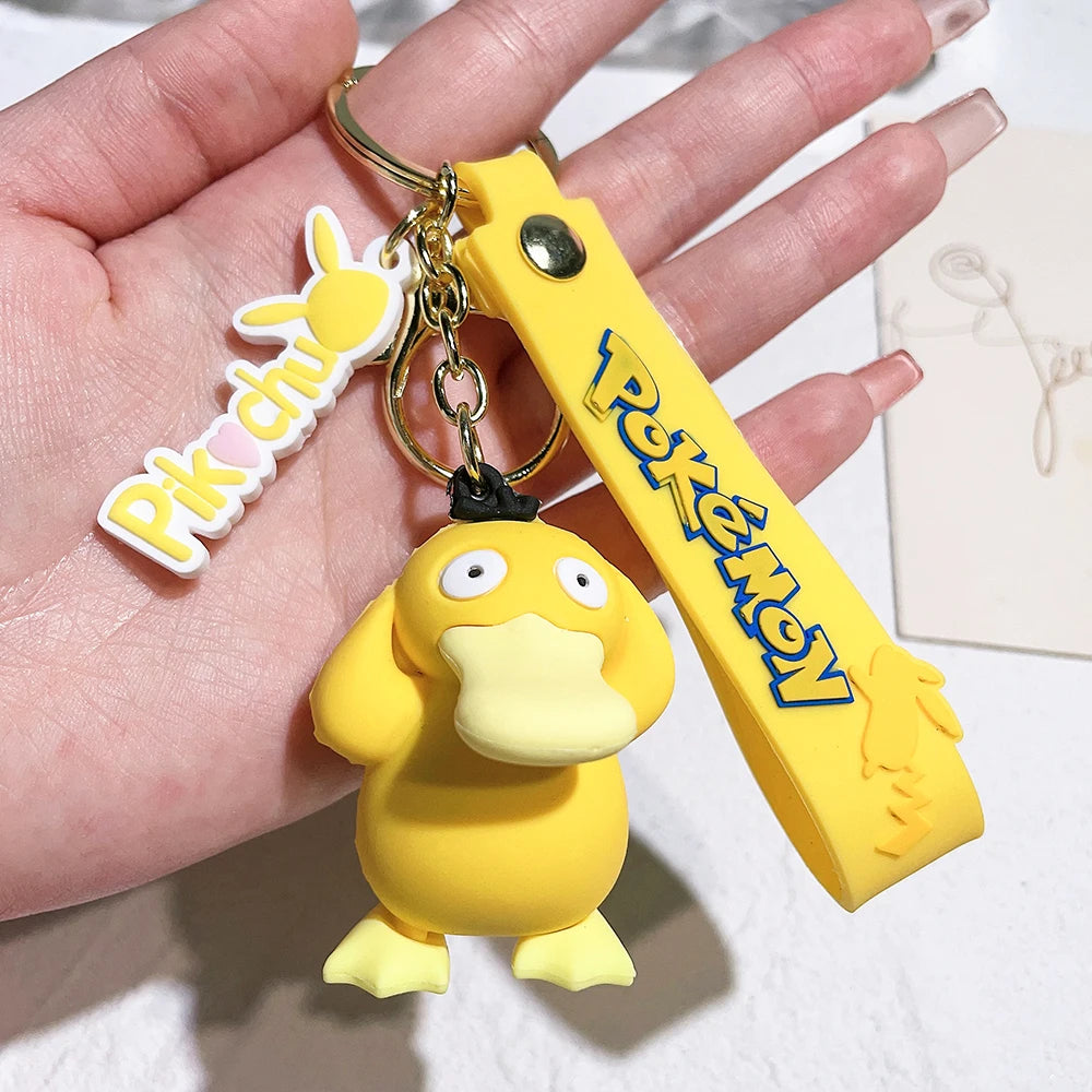 Pokémon Keychain 2025 – Pikachu, Psyduck, Gengar & More Cartoon Figures 🎒✨