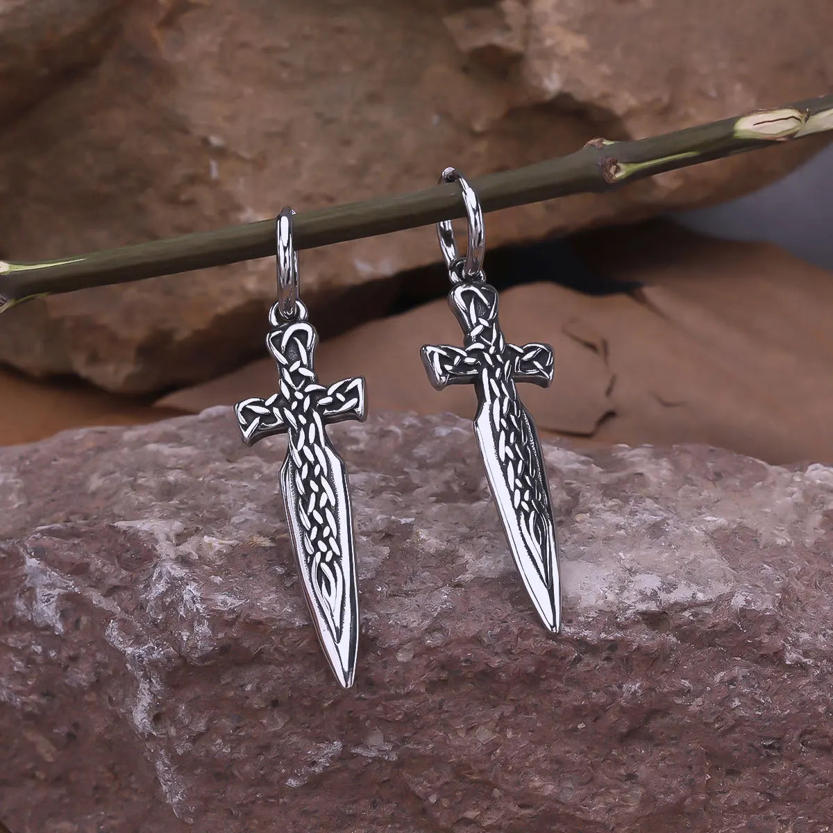 Viking Sword Earrings | 316L Steel | Symbol of Strength and Courage