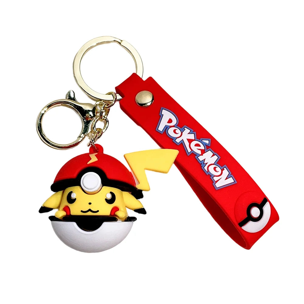 Pokémon Keychain 2025 – Pikachu, Psyduck, Gengar & More Cartoon Figures 🎒✨