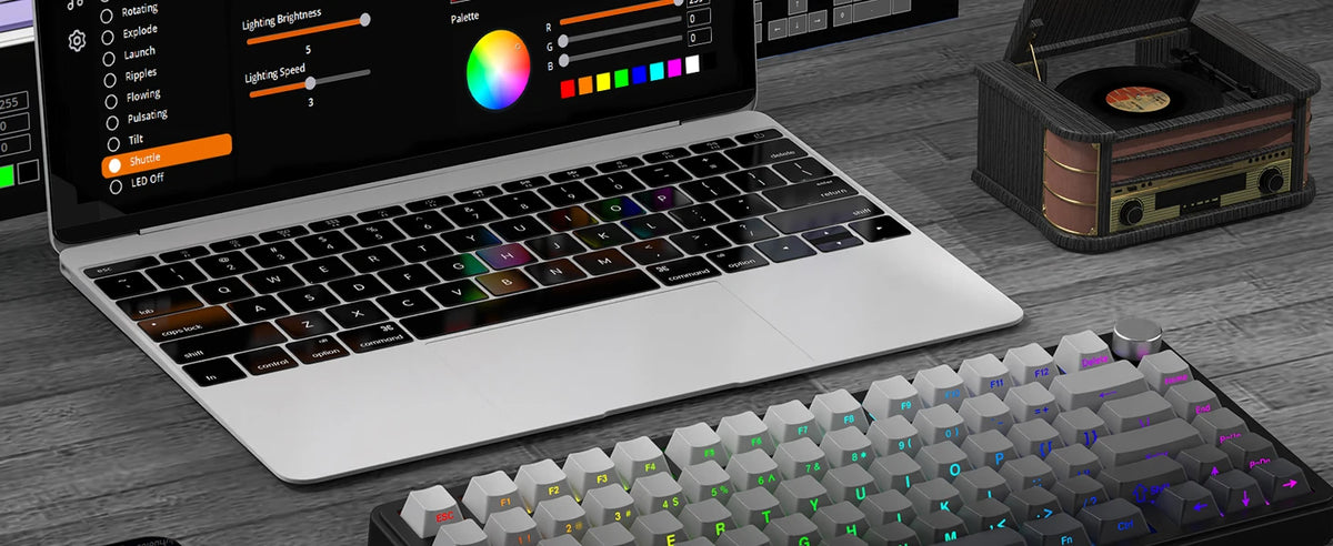 ATTACK SHARK X85 Wireless Mechanical Gaming Keyboard – TKL 82 Keys, Gasket Structure, RGB Hot-Swappable, Knob, Customizable