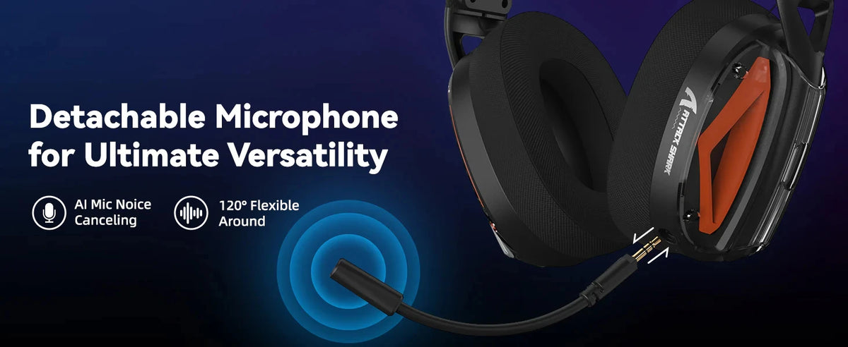 ATTACK SHARK L60 Ultra-Light Tri-Mode Gaming Headset Ultra-Light Tri-Mode Wireless Gaming Headset for PC/PS4/Xbox