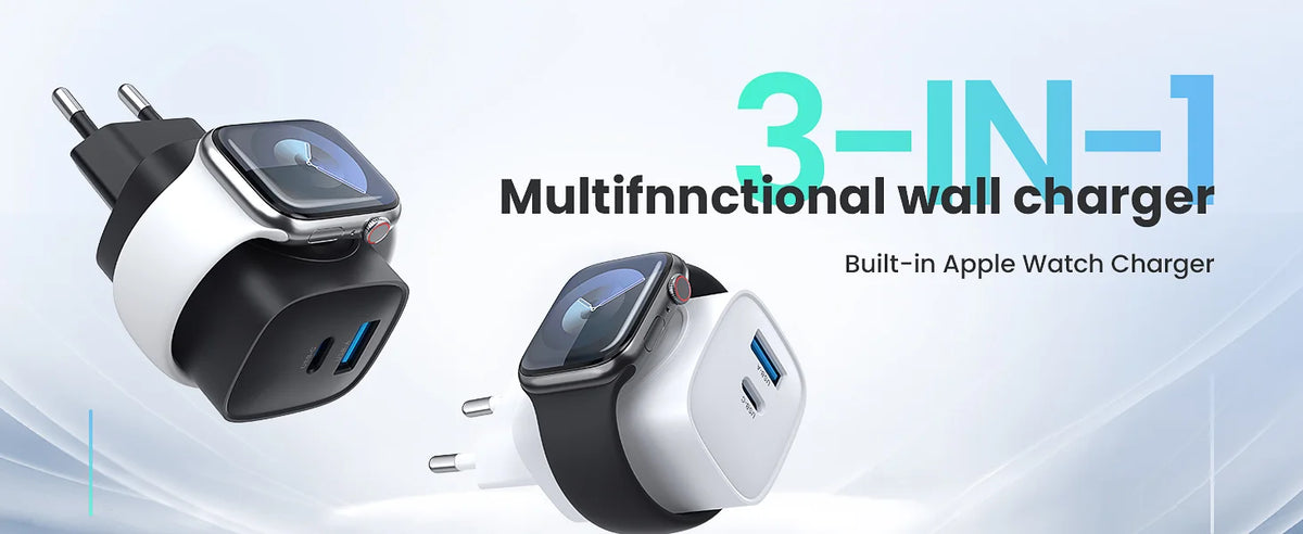 3-in-1 Fast Charger for Apple Watch, iPhone & iPad