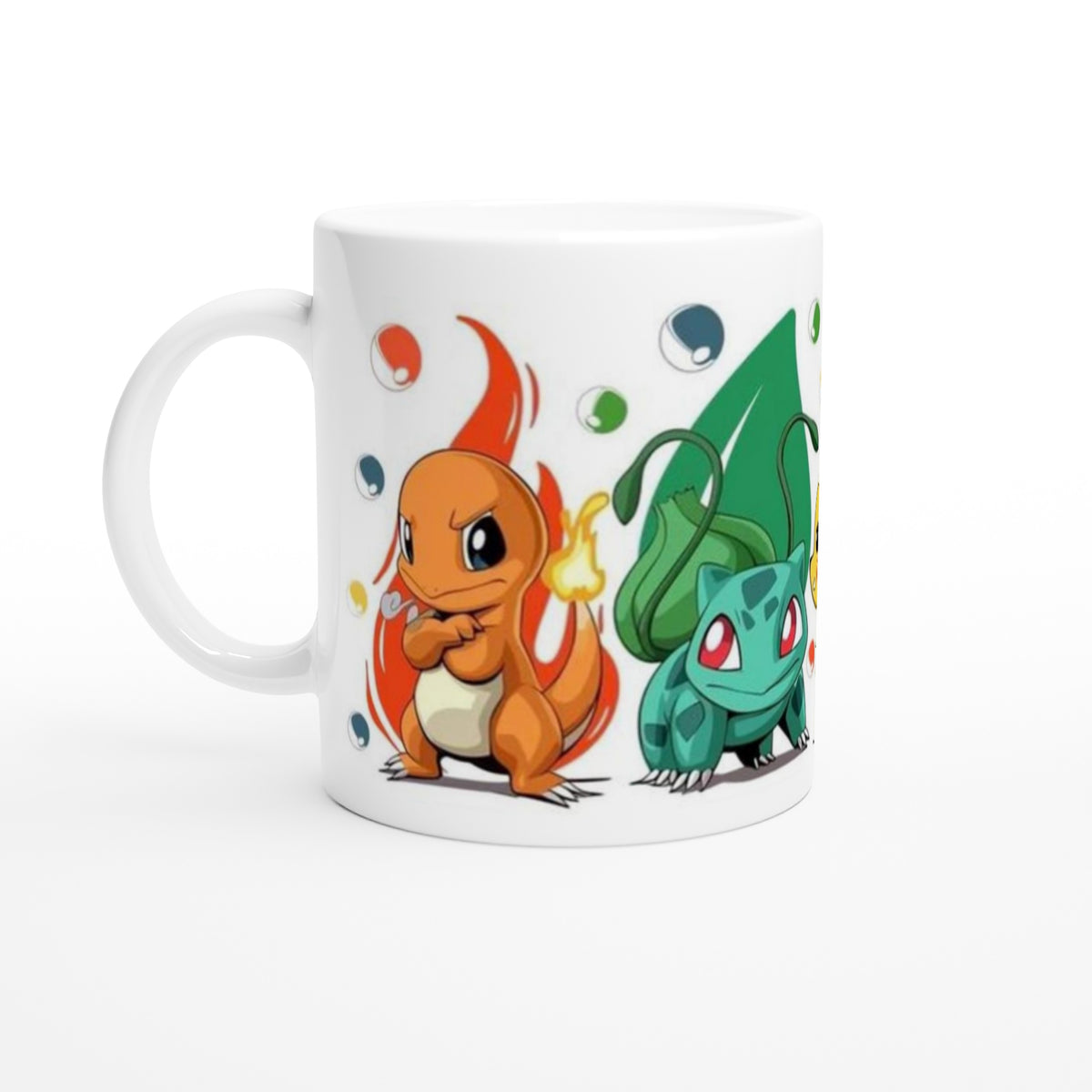 Pokémon Classic Team Ceramic Mug 11oz – Pikachu, Charmander, Bulbasaur & Squirtle