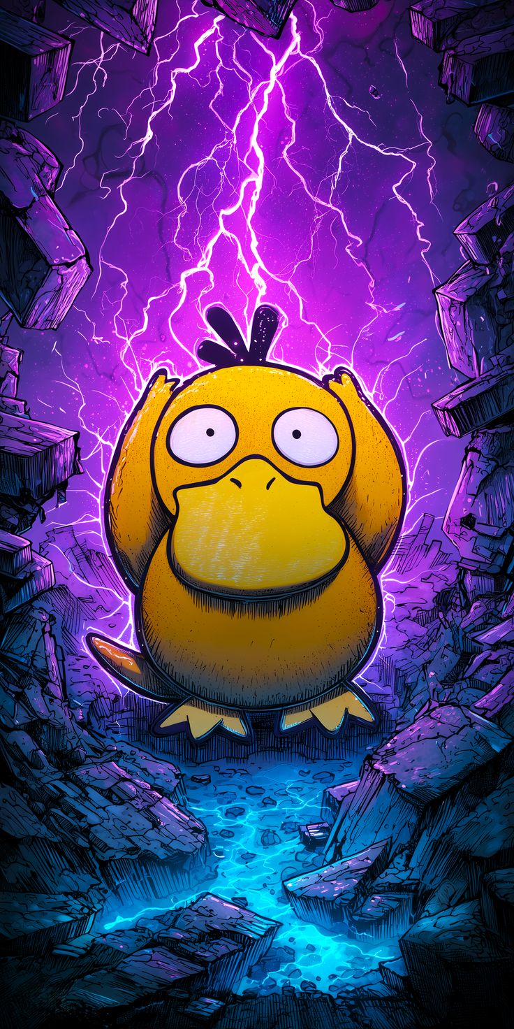 Aqua Psyduck Armor Case – Galaxy S23 / S23+, S24 / S24+ / S24 Ultra / S24 FE, S25 / S25+ / S25 Ultra