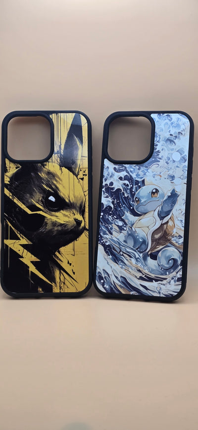 Pikachu & Squirtle Armor Case – Ultimate Shockproof Pokémon Heroes Cover for iPhone 16/15/14