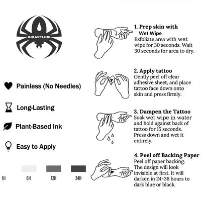 Evil Symbol Temporary Tattoo 🖤👹