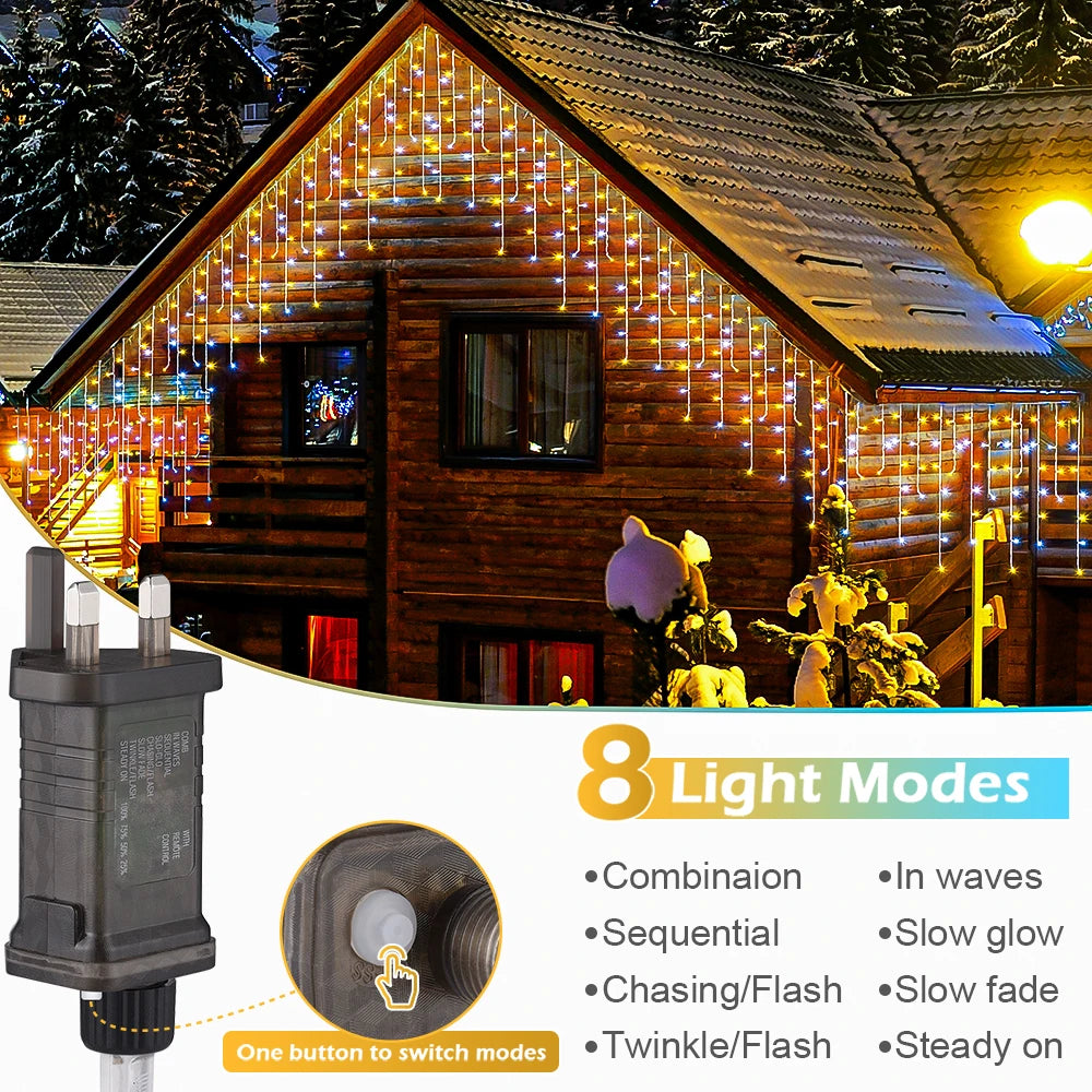 10M LED String Lights – Christmas Fairy Lights with 8 Modes for Garden, Wedding & Party Decoration