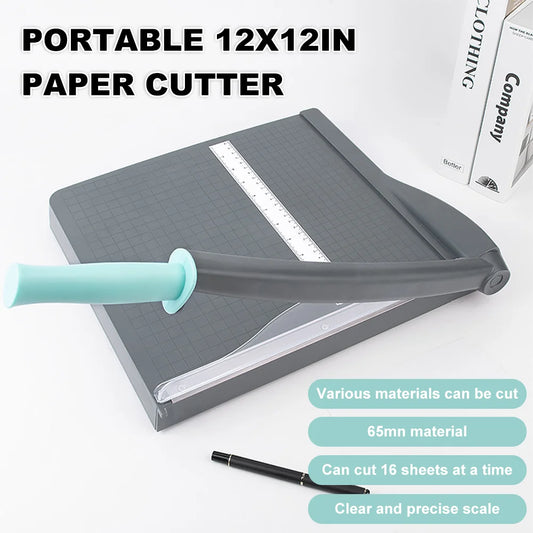 12" A4 Paper Trimmer with Safety Design – Manual Paper Slicer for Home, School &amp; Office