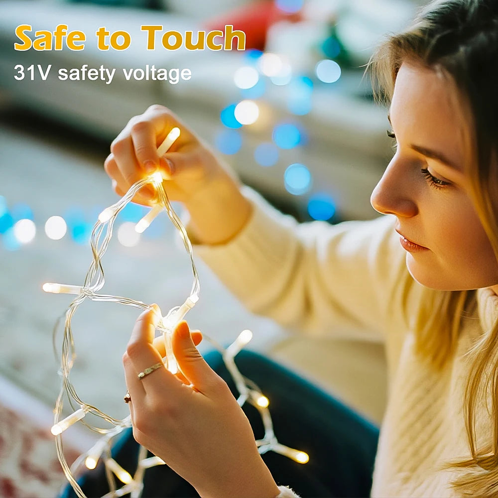 10M LED String Lights – Christmas Fairy Lights with 8 Modes for Garden, Wedding & Party Decoration