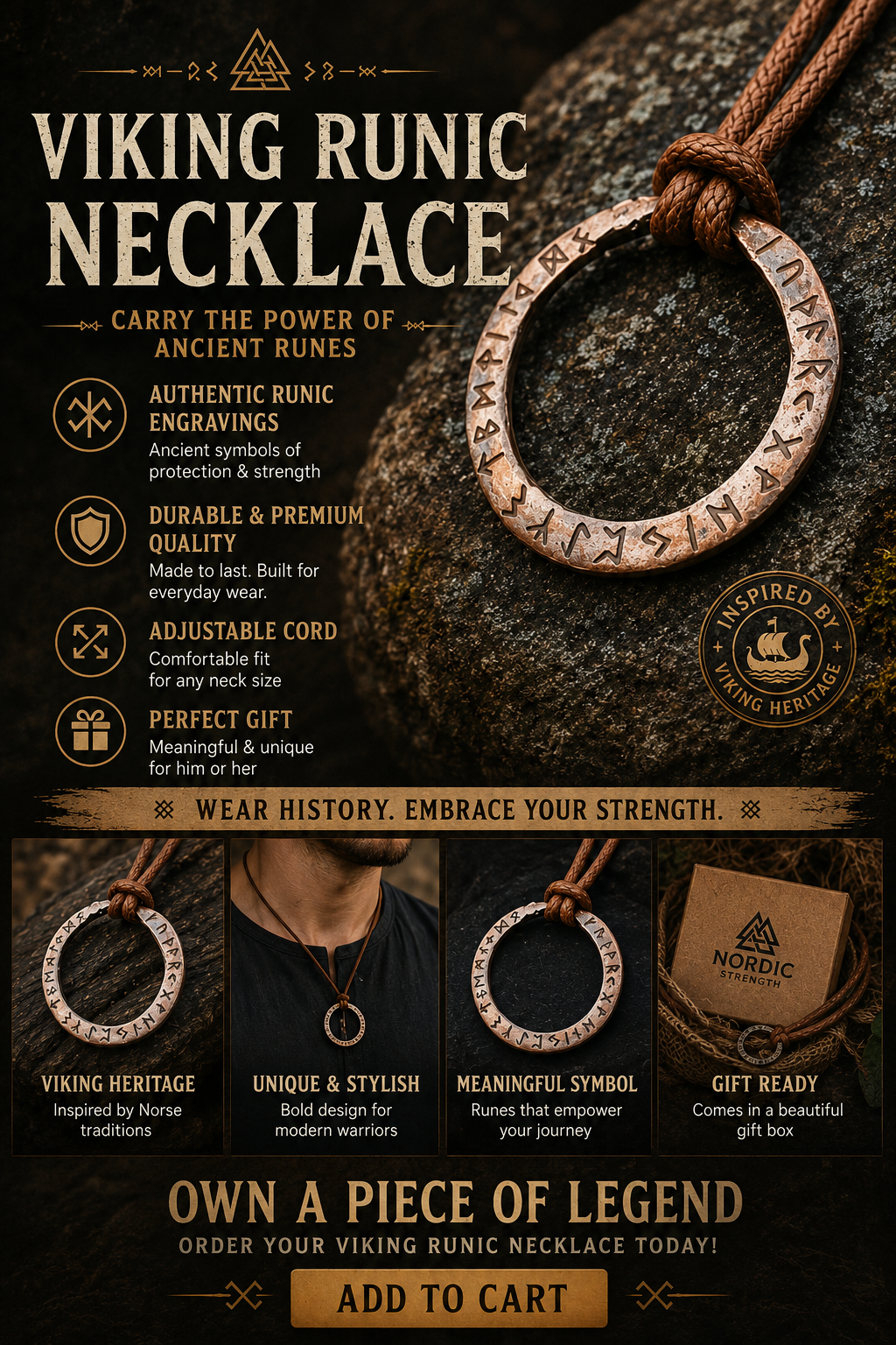 ⚔️ Viking Rune Mug & Necklace Gift Set