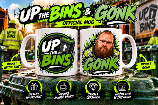Up The Bins x GONK Mug – Bin Lorry Bangers Collection | Double-Sided Coffee Mug 🚛☕
