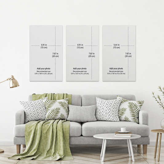 Personalised Aluminium Photo Wall Set – 3 Custom Prints with Magnetic Mounting
