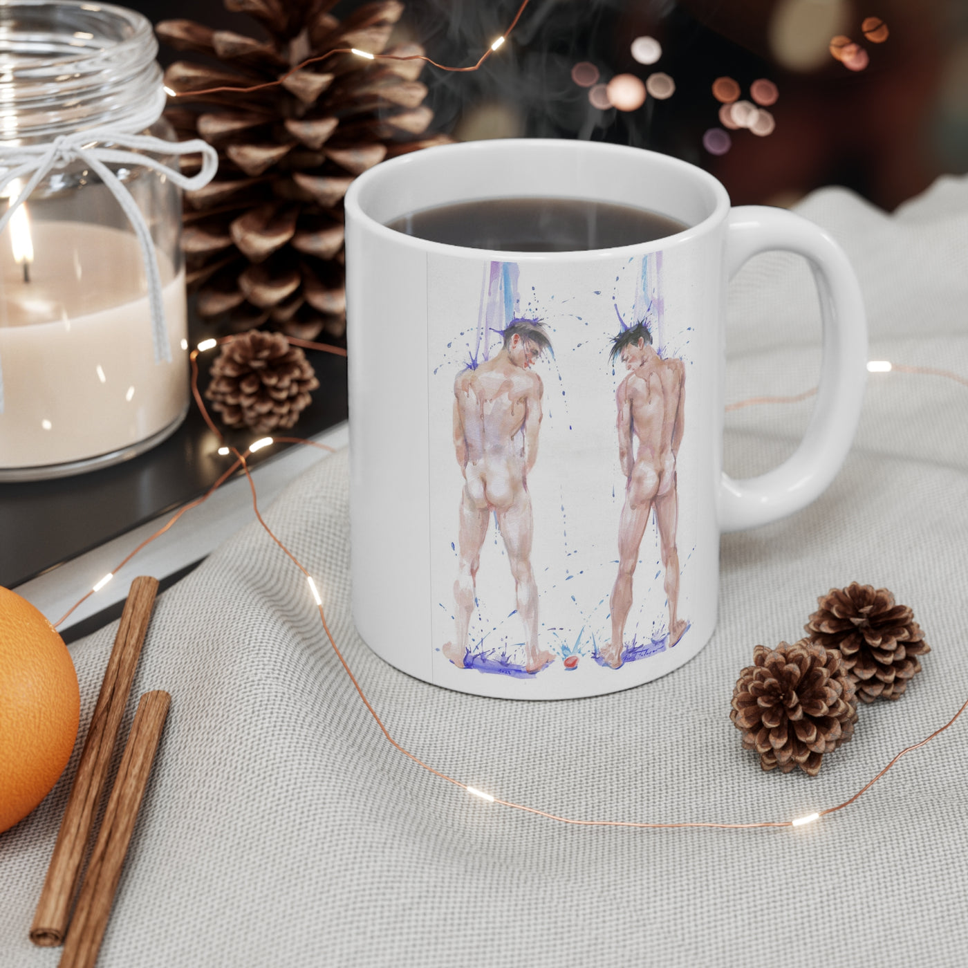 Dual Shower –  Art Study – Ceramic Mug 11oz
