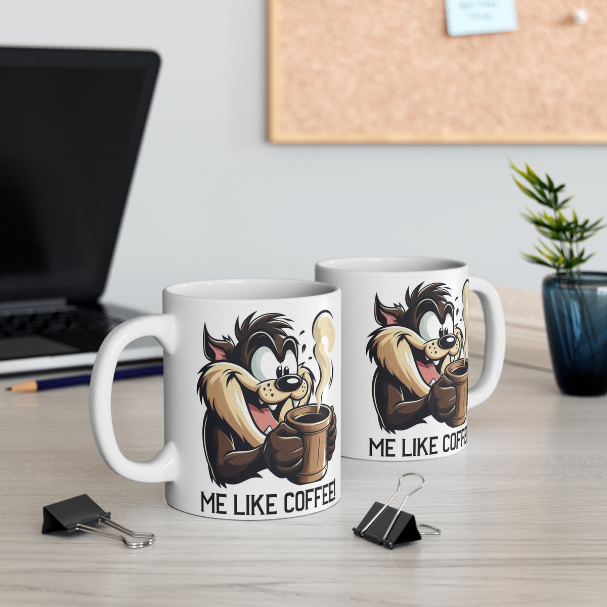 Me Like Coffee! 11oz Ceramic Mug – Funny Cartoon Coffee Lover Design