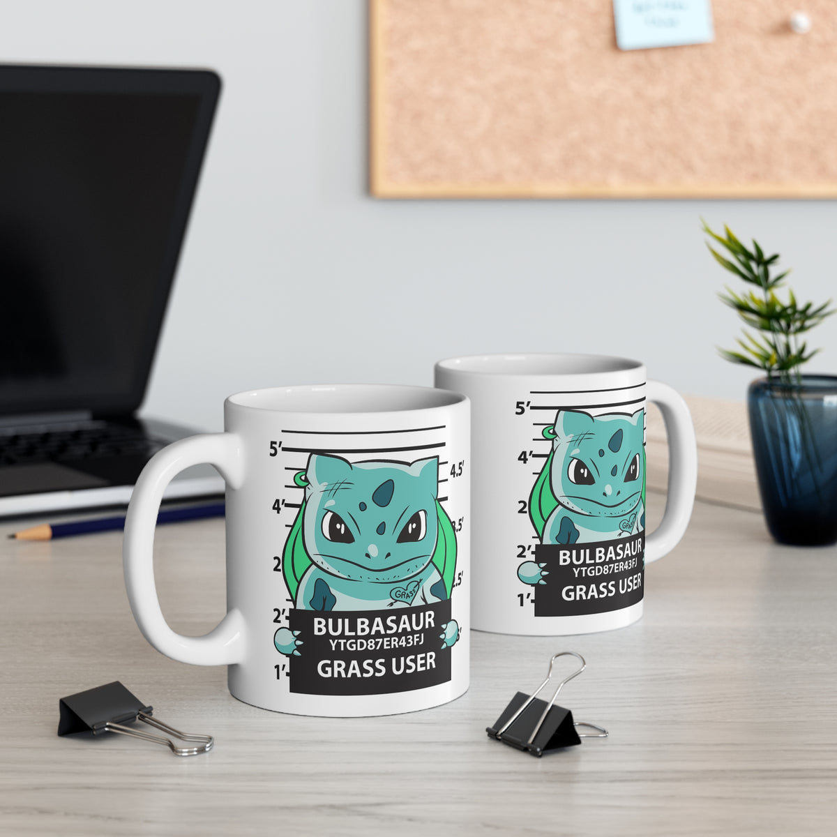 Bulbasaur Mug | Mug with Bulbasaur Mugshot, Grass-Type Pokémon Design
