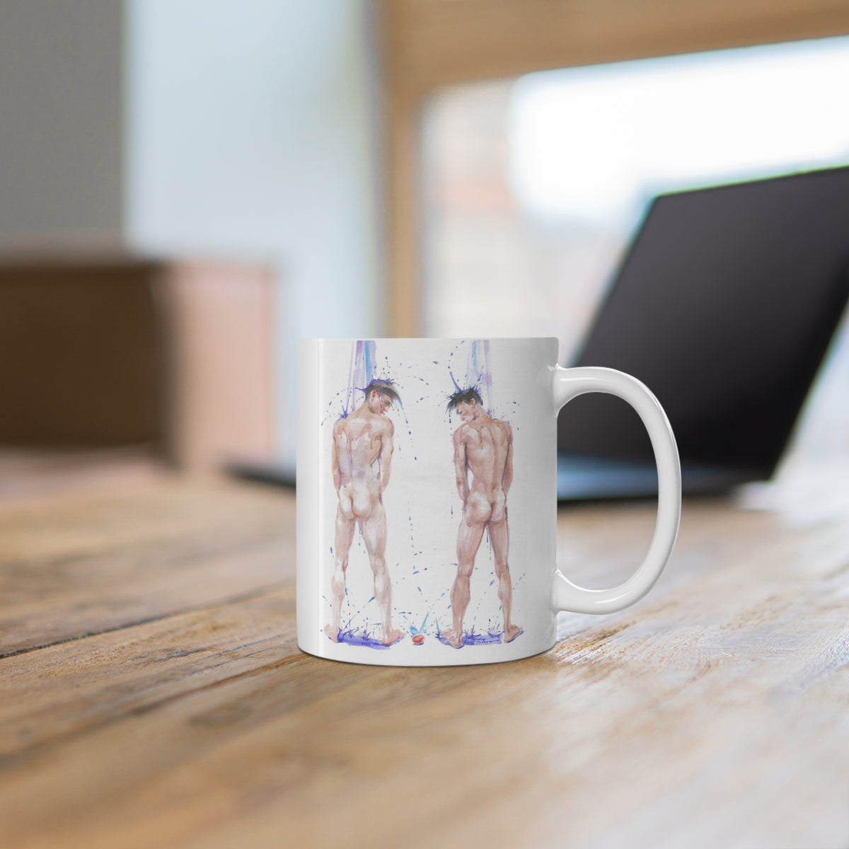 Dual Shower –  Art Study – Ceramic Mug 11oz