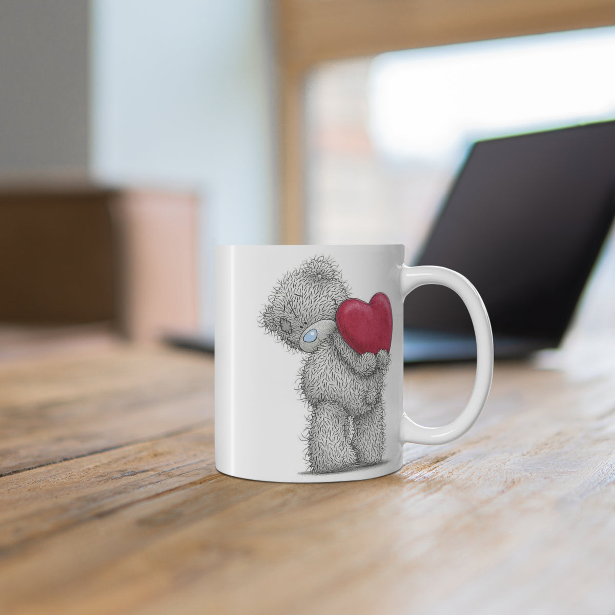 Me To You Teddy Bear Mug – Grey Bear Holding Heart