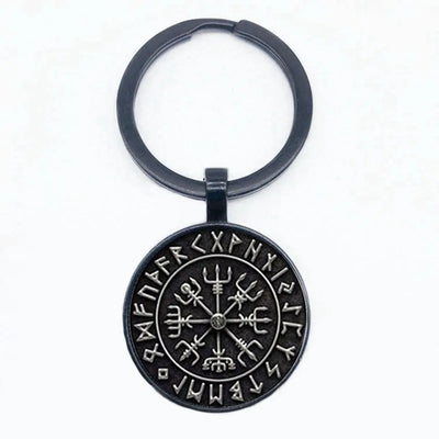 Vegvisir Viking Compass Glass Pendant Keychain