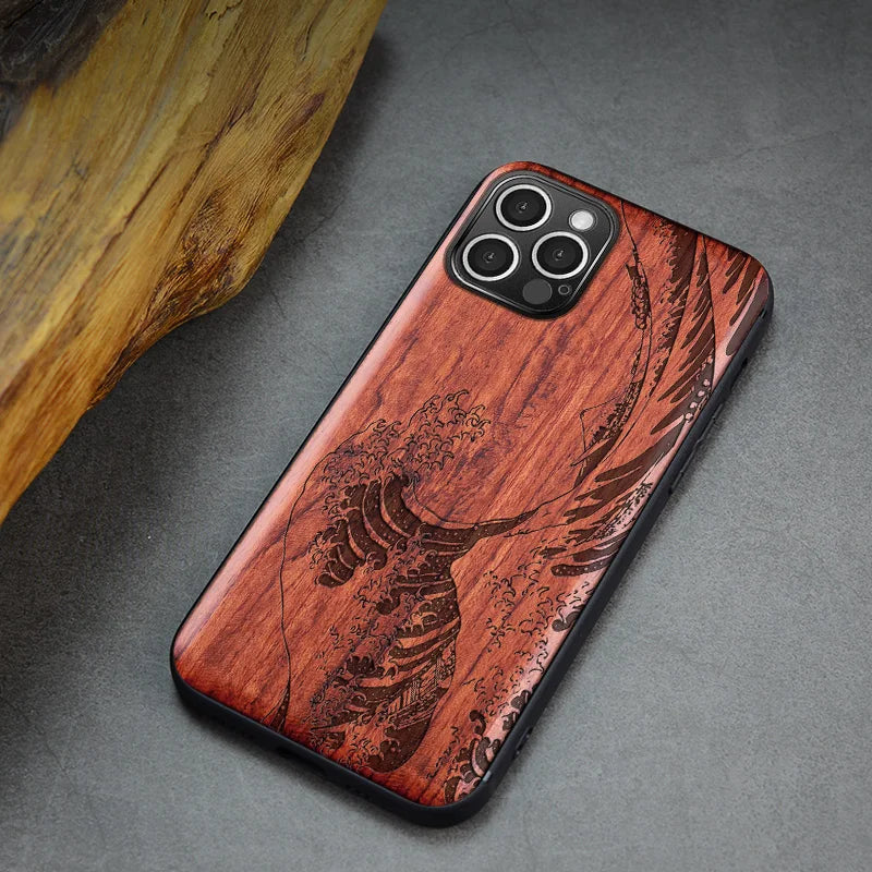 Real Wood Shockproof Phone Case for Samsung S25 Ultra/Plus