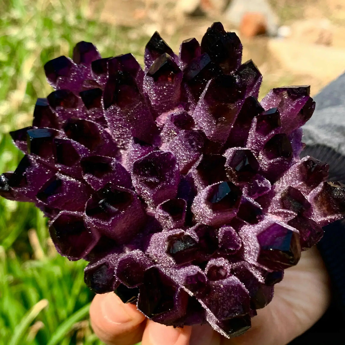 Natural Purple Quartz Crystal Cluster 💎🌿