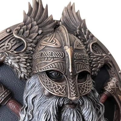 Viking Berserker Double Axe Wall Sculpture