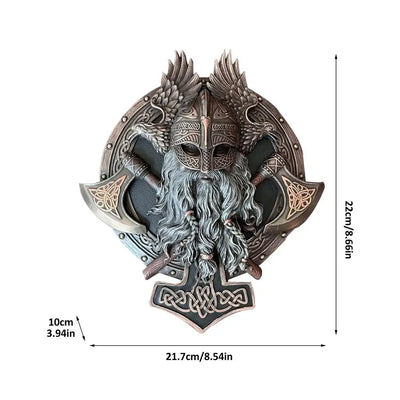 Viking Berserker Double Axe Wall Sculpture