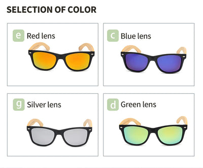 Polarized Wood & Mirrored - Unisex Retro Shades for Women & Men