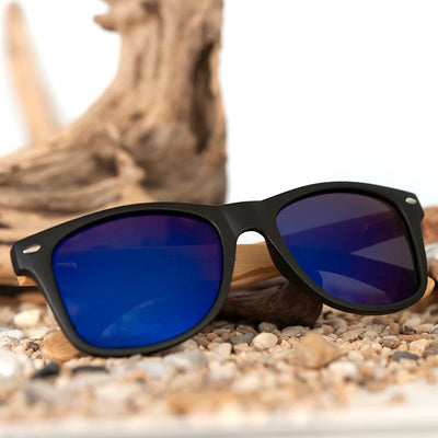 Polarized Wood & Mirrored - Unisex Retro Shades for Women & Men