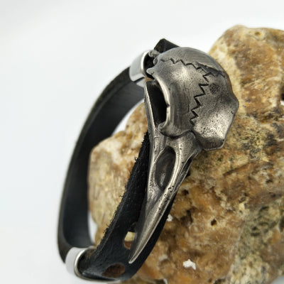 Viking Odin Raven Stainless Steel Bracelet